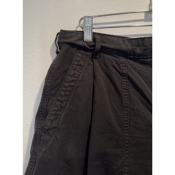 EVERLANE Size 10 The Tourist High Rise Cuffed Shorts Pockets Cotton Linen Blend - Picture 4 of 7